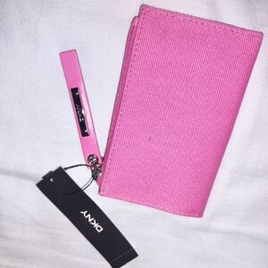 DKNY Coin Pouch Zip Mini Purse Wallet Key Chain
